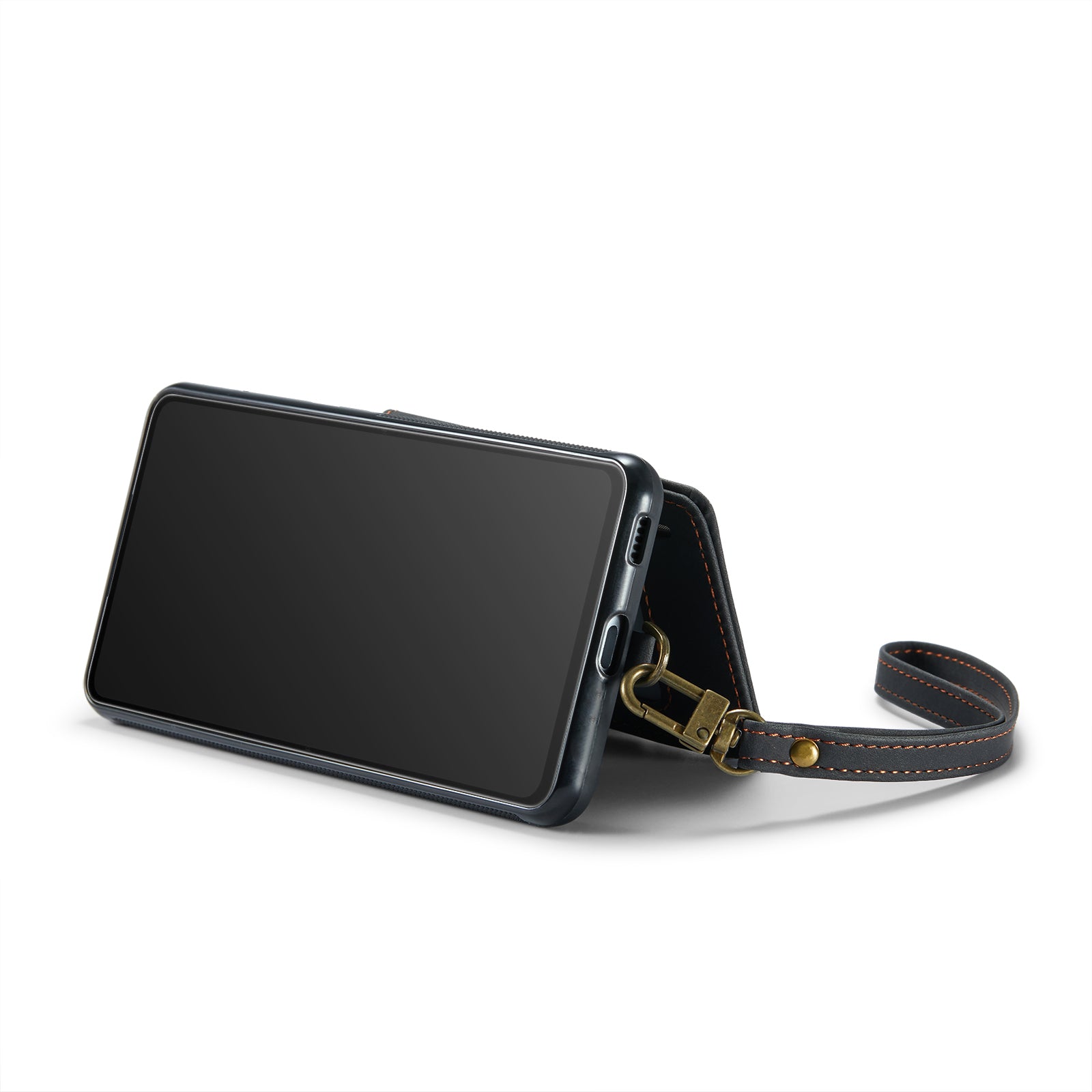 CASEME C20 Series for Samsung Galaxy S21 FE 5G Zipper Pocket RFID Blocking Phone Case PU Leather Coated TPU Kickstand Cover with Strap CASEME C20 Series for Samsung Galaxy S21 FE 5G Zipper Pocket RFID Blocking Phone Case PU Leather Coated TPU Kickstand Cover with Strap